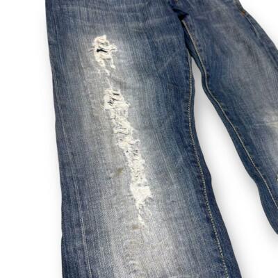 Diesel Men M Flare Distress Denim Pants Archive Y2K Luxury