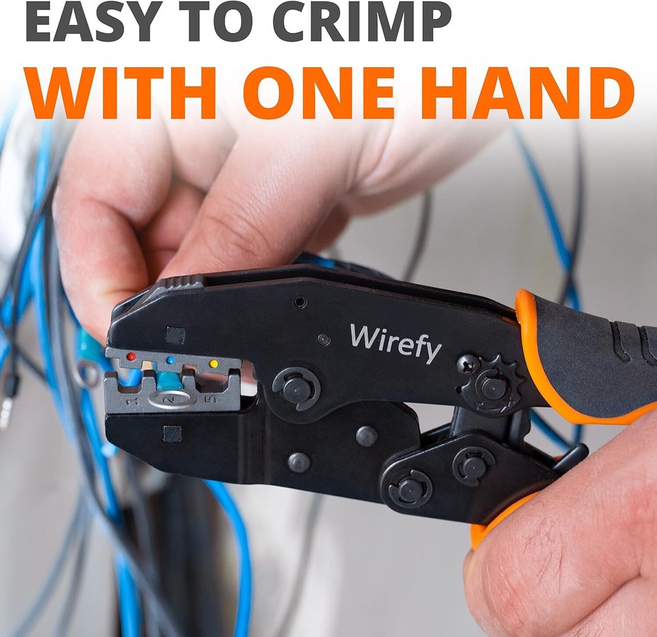 Wirefy Crimping Tool Set 5 PCS Ratcheting Wire Crimper For Heat