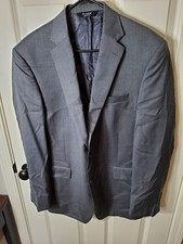 Jos. A. Bank, Mens Suit Jacket, Size 43 L, Gray, 100 Wool fully lined