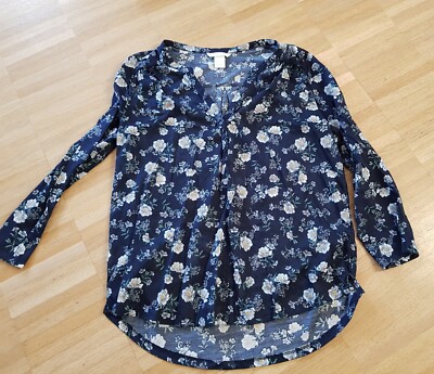 TOP Oberteil BLUSE Blumenmuster H&M Kleidung Sommertop Sommerbluse Größe S neu
