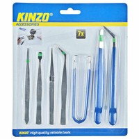 Kinzo Pinzettenset 7 Tlg Modellbau Pinzettensatz Pinzetten Feinmechaniker Zangen