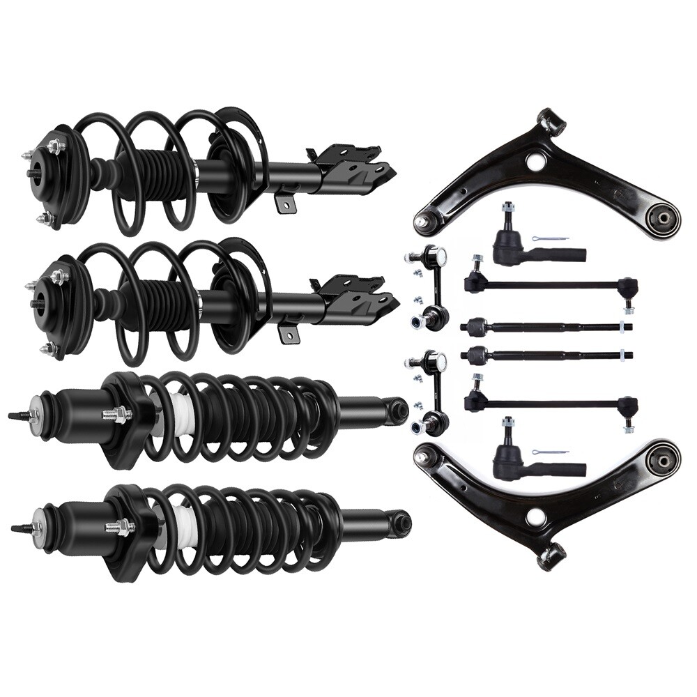 2007-2012 Dodge Caliber Complete Strut & Suspension Kit with Sway Bar Control Arm & Tie Rods