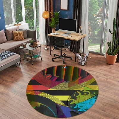 3D Colored Mountains 71010 Shandra Smith Rug Non Slip Rug Mat