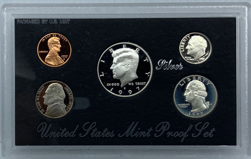 1997S US soldes President JFK épreuve argent demi-dollar quart LOT de 5 i114456
