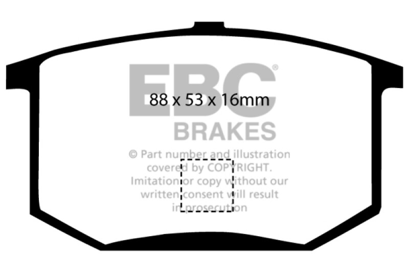 EBC for 75-80 Lotus Esprit 2.0 Greenstuff Rear Brake Pads - ebcDP2298