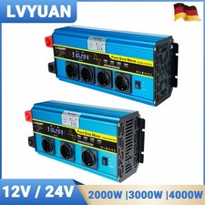 3000/6000W 4000/8000W Reiner Sinus Wechselrichter 12V 24V -230V Spannungswandler