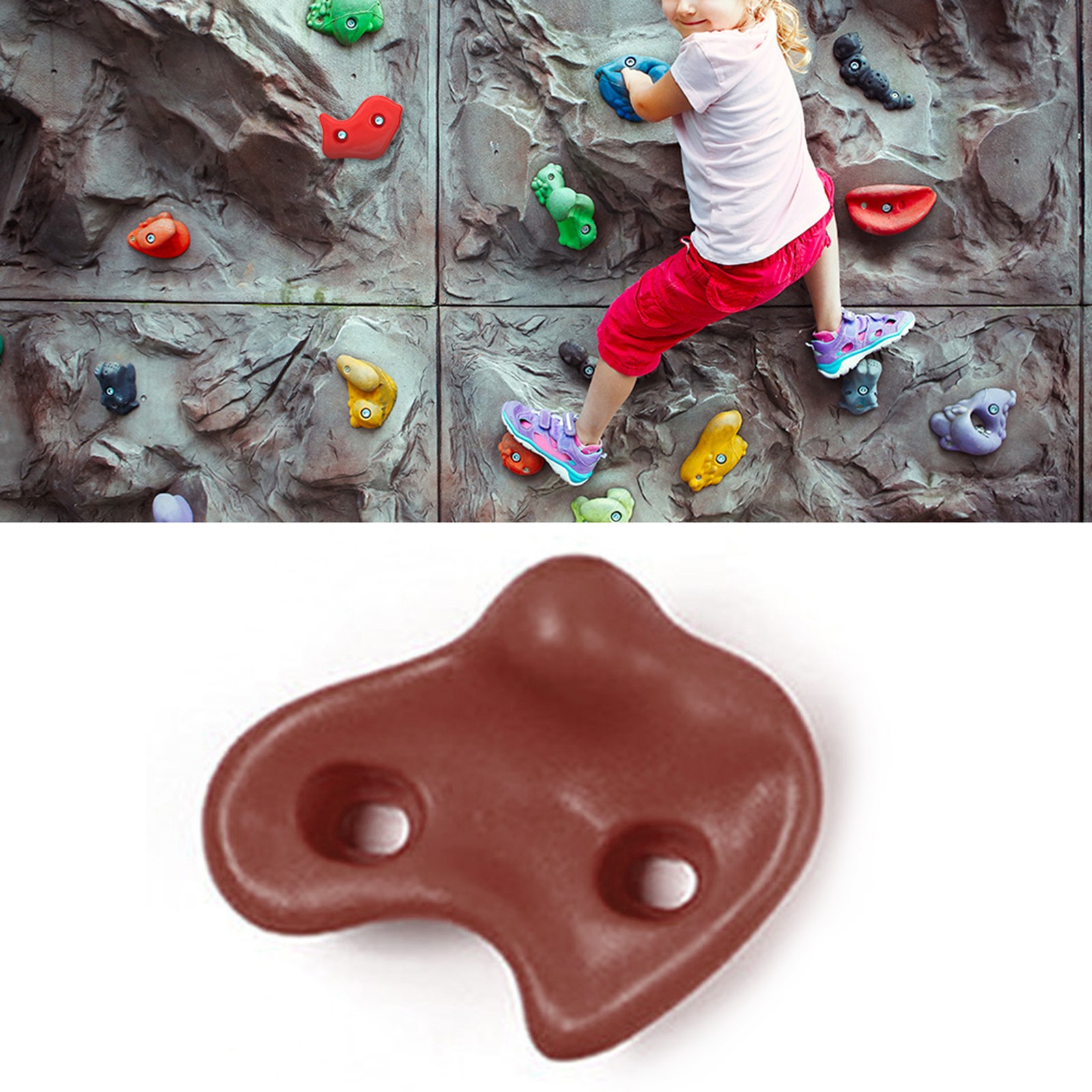 10PCS Rock Climbing Holds PE Ergonomic Comfortable Hand Feeling Climbing Rock Wa