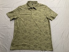 Adidas Men s Green Vented Camo Polyester Golf Polo Shirt Size XL