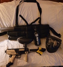Maddog Tippmann Cronus Basic Silver HPA Paintball Pistole Starterpaket schwarz hellbraun