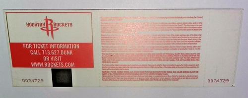 2007 Houston Rockets vs Utah Jazz Playoff Ticket Stub Spiel 7 Yao McGrady Ära - Bild 2 von 2