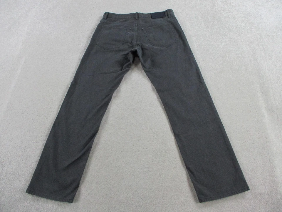 Hugo Boss Jeans Mens 33x30 Gray Straight Leg Cotton Blend Stretch Pants Classic - Image 3 of 4