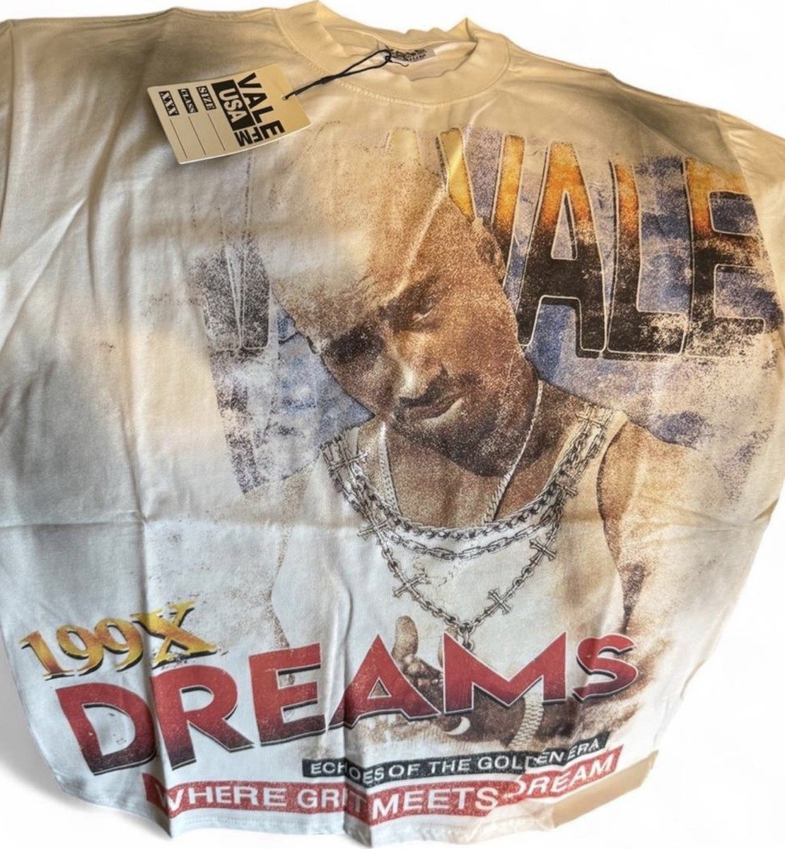 Vale USA 199X Dreams Men's Graphic Print Cotton Crew Neck T-Shirt