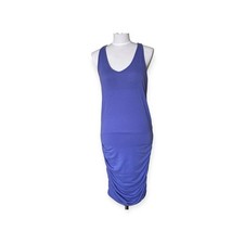 Athleta Baja Blue Sleeveless Racerback with Ruched Sides Athletic Dress Size XS