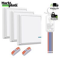 Funk Lichtschalter Set 230V 3 Funkschalter Mit 1 EmpfäNger Schalterset