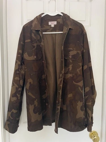 Wallace & Barnes Men's Camo Corduroy Chore Shirt Jacket Medium Camouflage - product listing photo
