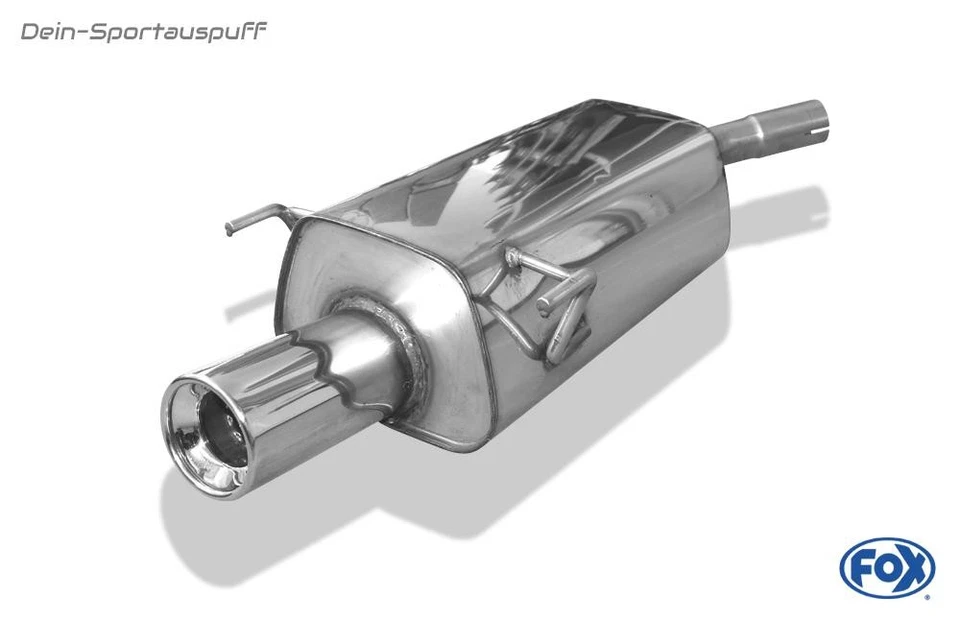 Impianto Di Scarico Fox (Con Sound-Tubo) Opel Corsa C 1x90mm Rotondo Con Abs. - Immagine 3 di 4