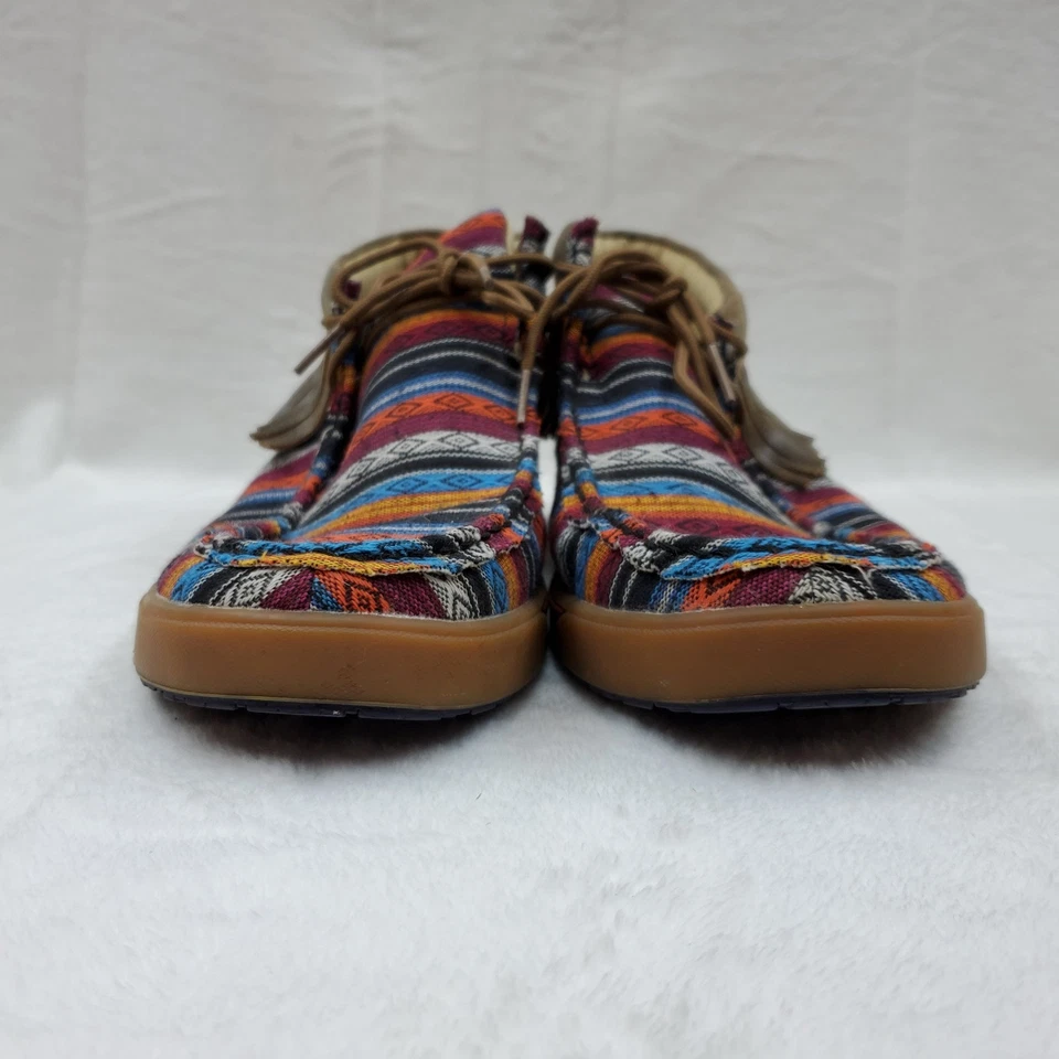 Twisted X Shoes Women's Size 10M Multicolor Serape Fringe Chukka Bootie WCA0021 - Image 3 of 4
