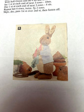 Vintage 1994 Beatrix Potter PETER RABBIT Knitting Pattern Readicut  00161 - 15"