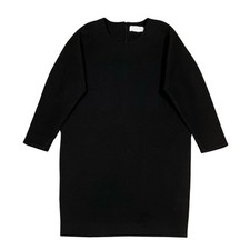 Everlane Scuba Cotton Knit Sweater Tunic Dress Black Women's Size S
