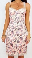 NWT Victoria's Secret Women s Floral satin Lace Slip Sheath Dress corset top S