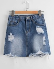 Mujer Falda Barker Azul Denim S