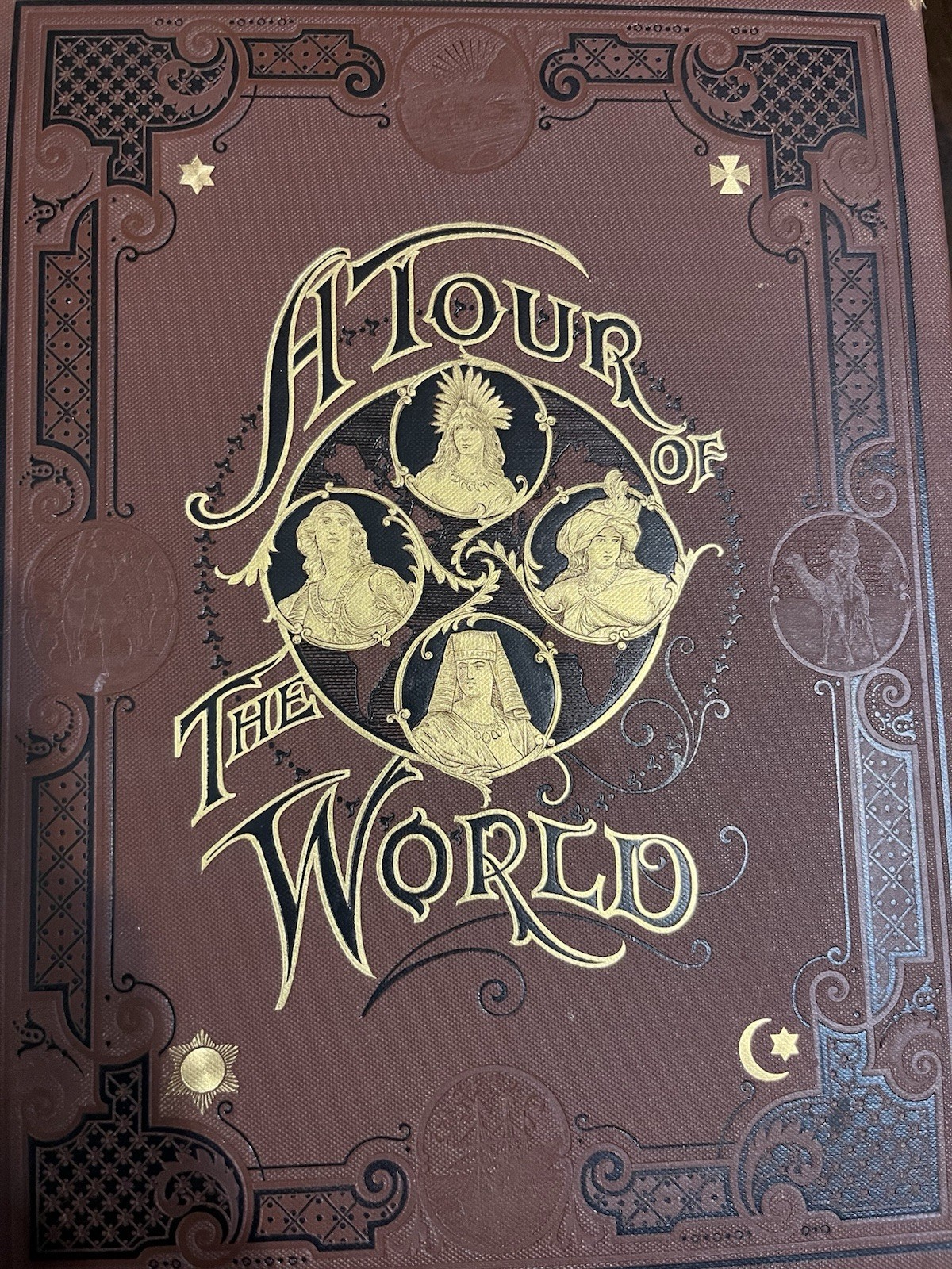 1896 A Tour of The World Co. 4 Vols Complete Set Gravure Illustrated Travel VGC