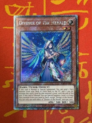 YUGIOH WAHRSAGER DES HEROLDS PLATIN SECRET RARE NM RA05-DE017