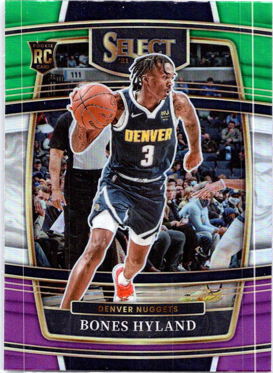 2021-22 Panini Select #79 Bones Hyland Green White Purple Prizms