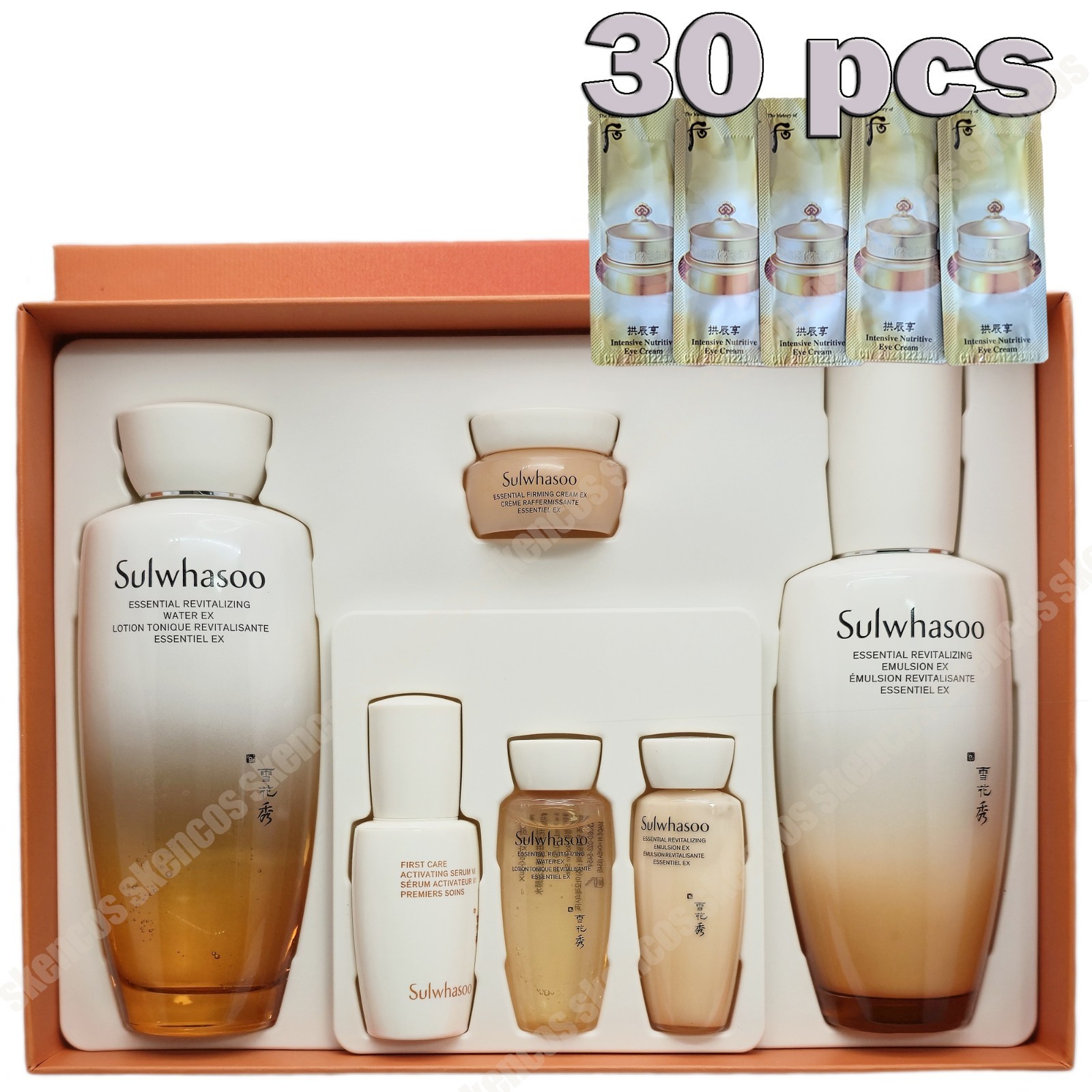 Sulwhasoo Essential Skincare Duo Set+Whoo Intensive Eye Cream 30EA/Anti-aging