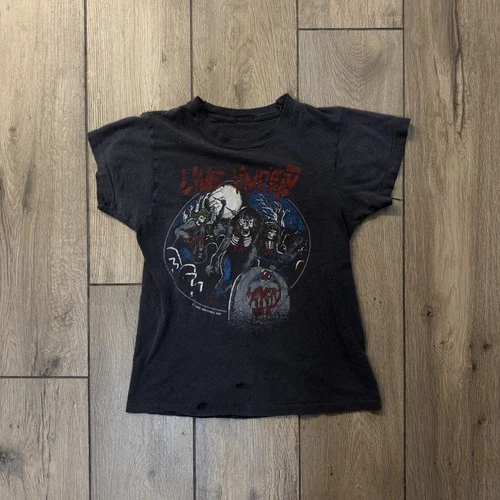 80s Slayer Live Undead Tour Band T Shirt Mens Small 1980s vintage concert t-shirt, vintage, size S, single stitch, B+ condition