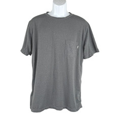 Vuori Pocket Tee Shirt Mens Large Gray Short Sleeve  Crewneck Athletic TP-3750