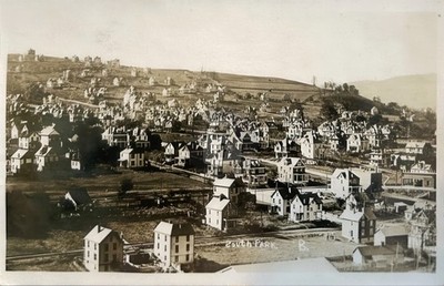 South Park [Morgantown] WV West Virginia Aerial View 1913 RPPC Postcard COPY