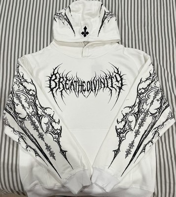 Breathe Divinity Dragon Blade Oversized Pullover Hoodie Size M In