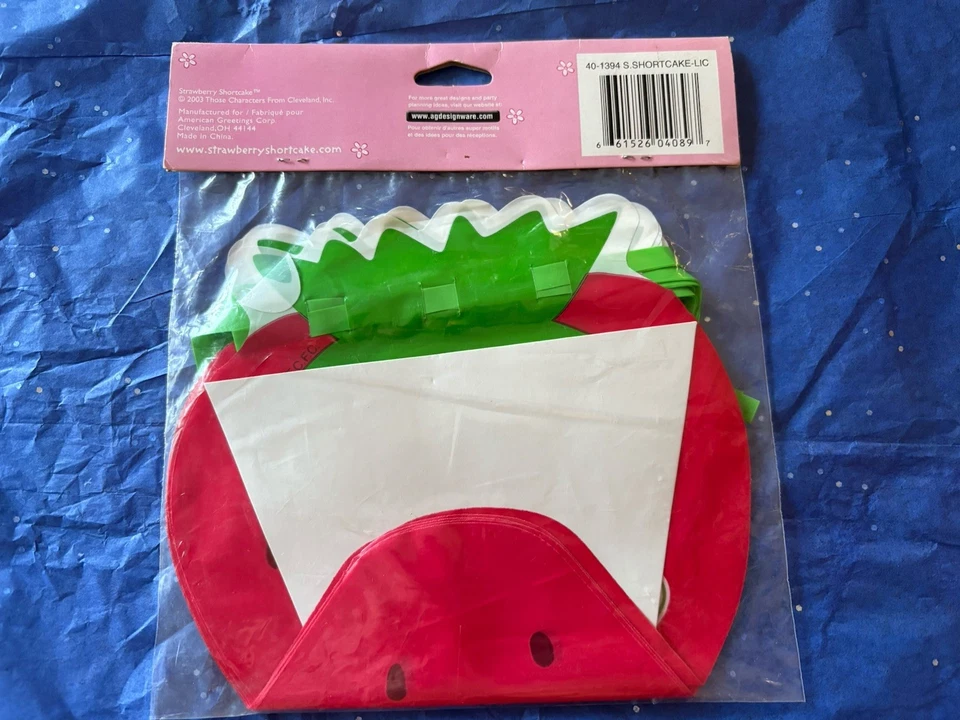 Paquete de 8 bolsas de regalo/fiesta de cumpleaños Strawberry Shortcake 2003 vintage nuevas Foto 3 de 4