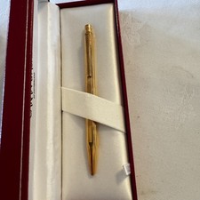 Penna a sfera nuova con scatola CARAN d'ACHE della Svizzera ECRIDOR placcata oro
