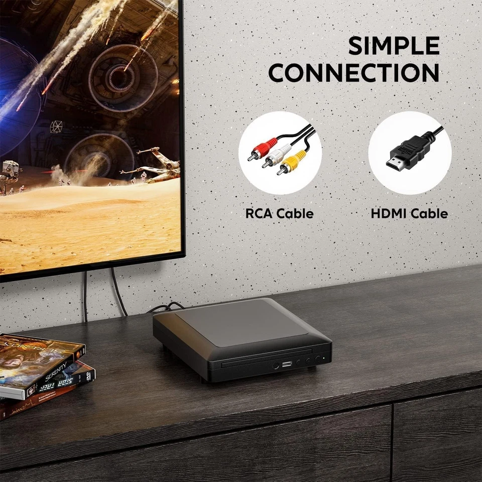 Ceihoit Mini HD DVD Player, CD Players for Home, DVD Players for TV, HDMI and RC - Image 3 of 4