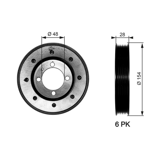 Gates Tenditore Und Puleggia FüR Opel Astra G Limousine 1998- 59Kw 80Cv-image