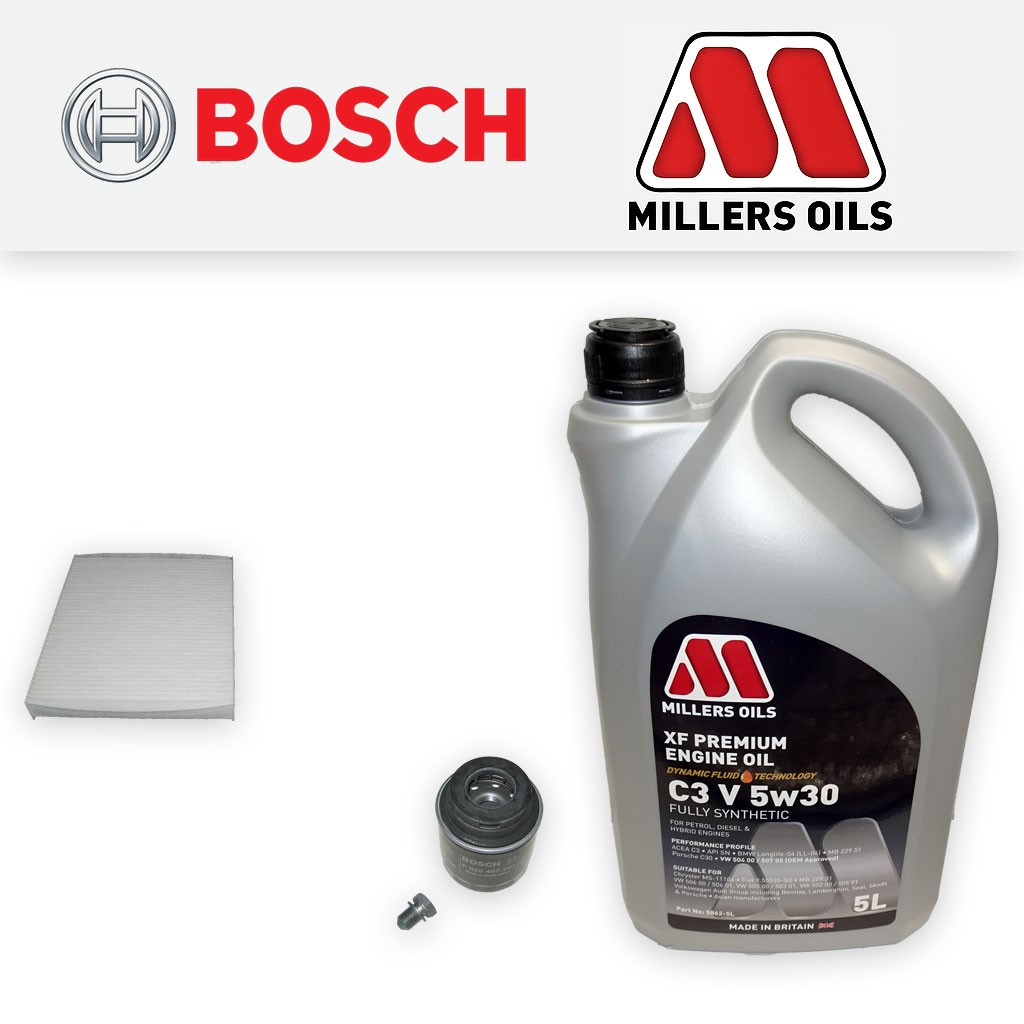SERVICE KIT for AUDI A1 1.2 TFSI OIL CABIN FILTERS +APPROVED OIL (2010-2010)