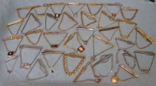 Vintage Lot Tie Bar with Chains Agate Art Deco Love Knot Pelican Football J3