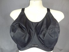 Elomi Energise 8041 Underwired Unlined Black Sport Bra USA size 34M