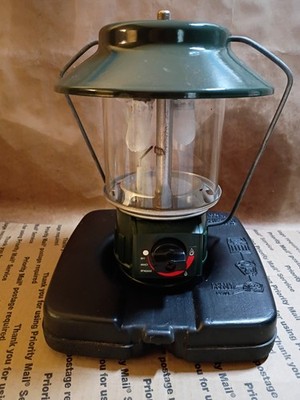 Vintage Coleman 5154B Electronic Ignition Propane Lantern w/Red Case Untested