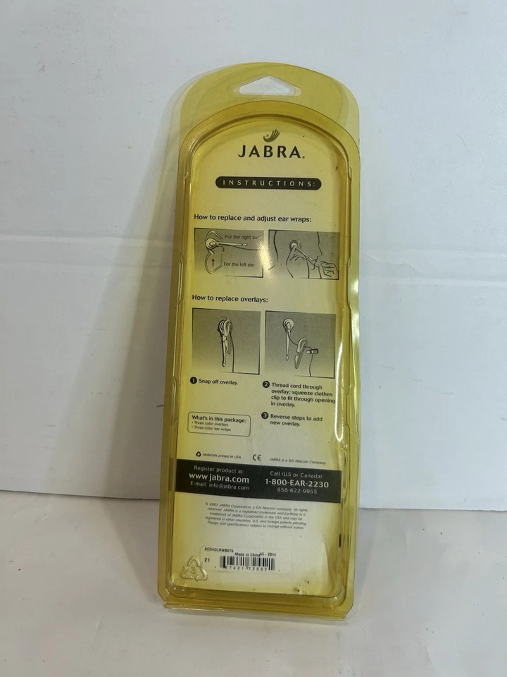 Jabra Bluetooth Headset Ear Wrap Accessories NEW Vintage RadioShack Overlays - Image 2 of 2