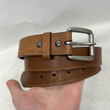 Ariat Mens Size 42 Brown Leather Grip Strip Adjustable Belt