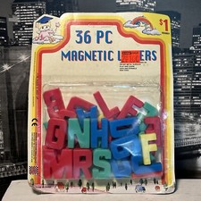 Four Star 36 Pc Magnetic Letters Alphabet Fridge Spelling Vtg 1994 New