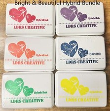 LDRS Creative Hybrid Ink Pads BRIGHT BEAUTIFUL Bundle Set of 6 Brand New