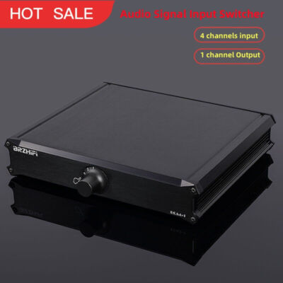 FV4 4-CH Audio Signal Input Switcher Switch Passive Signal Controller #E5