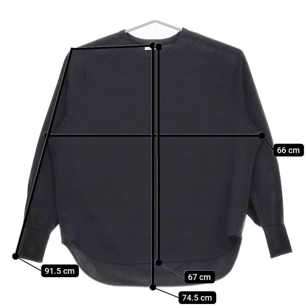 THE RERACS LONG SLEEVE RAGLAN T-SHIRT 22FW-RECS-367L 定価24200円 カットソー ブラック レディース ザリラクス【中古】5-0215M♪ THE RERACS LONG SLEEVE RAGLAN T-SHIRT 22FW-RECS-367L Tops