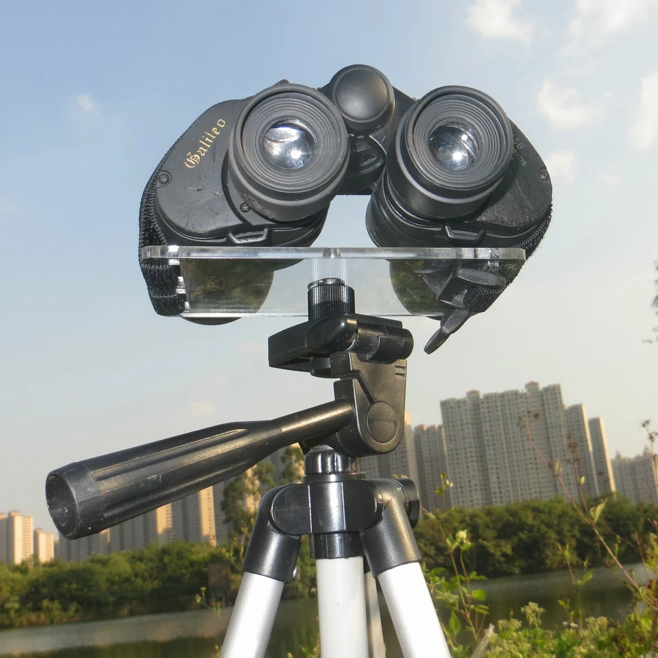 Bandeja adaptadora trípode binoculares incluidos, montaje 1/4-20, montaje acrílico Foto 2 de 4