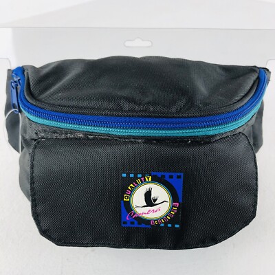 NOS Vintage 80s 90s Fanny Pack Waist Bag Black QUALITY CAMERA ACCESSORIES