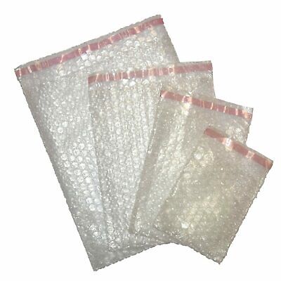 Bubble Wrap Bags Pouches Plain Envelopes All sizes- clear - cheapest